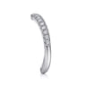 Curved Wedding Ring in 14k White Gold with Round Natural Diamond at Gabriel & Co.