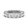 Eternity Band Wedding Ring in 14k White Gold with Cushion Cut Natural Diamond at Gabriel & Co.