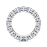 Eternity Band Wedding Ring in 14k White Gold with Cushion Cut Natural Diamond at Gabriel & Co.