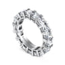 Eternity Band Wedding Ring in 14k White Gold with Cushion Cut Natural Diamond at Gabriel & Co.