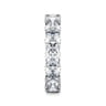 Eternity Band Wedding Ring in 14k White Gold with Cushion Cut Natural Diamond at Gabriel & Co.