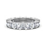 Eternity Band Wedding Ring in 14k White Gold with Cushion Cut Natural Diamond at Gabriel & Co.