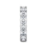 Eternity Band Wedding Ring in 14k White Gold with Cushion Cut Natural Diamond at Gabriel & Co.