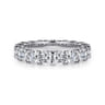 Eternity Band Wedding Ring in 14k White Gold with Cushion Cut Natural Diamond at Gabriel & Co.