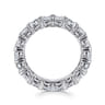 Eternity Band Wedding Ring in 14k White Gold with Cushion Cut Natural Diamond at Gabriel & Co.