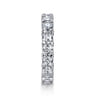 Eternity Band Wedding Ring in 14k White Gold with Cushion Cut Natural Diamond at Gabriel & Co.