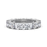 Eternity Band Wedding Ring in 14k White Gold with Cushion Cut Natural Diamond at Gabriel & Co.
