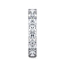 Eternity Band Wedding Ring in 14k White Gold with Cushion Cut Natural Diamond at Gabriel & Co.