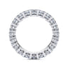 Eternity Band Wedding Ring in 14k White Gold with Cushion Cut Natural Diamond at Gabriel & Co.