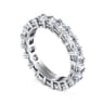 Eternity Band Wedding Ring in 14k White Gold with Cushion Cut Natural Diamond at Gabriel & Co.