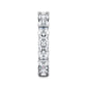 Eternity Band Wedding Ring in 14k White Gold with Cushion Cut Natural Diamond at Gabriel & Co.