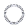 Eternity Band Wedding Ring in 14k White Gold with Cushion Cut Natural Diamond at Gabriel & Co.