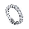 Eternity Band Wedding Ring in 14k White Gold with Cushion Cut Natural Diamond at Gabriel & Co.