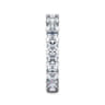 Eternity Band Wedding Ring in 14k White Gold with Cushion Cut Natural Diamond at Gabriel & Co.