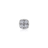14K White Gold Cushion Shape Pave Diamond Single Stud Earrings - 0.03 ct