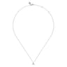 14K White Gold Diamond A Initial Pendant Necklace - 0.13 ct