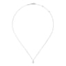 14K White Gold Diamond Anchor Pendant Necklace - 0.09 ct
