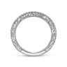Fancy Wedding Ring in 14k White Gold with Round Natural Diamond at Gabriel & Co.