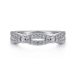 14K White Gold Diamond Anniversary Band