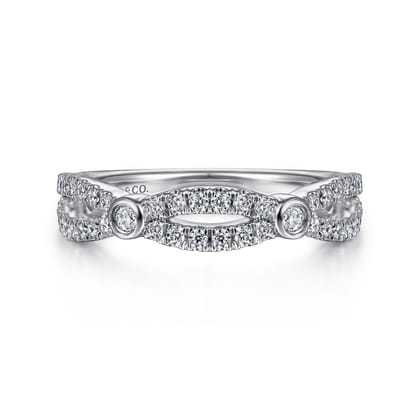 14K White Gold Diamond Anniversary Band