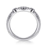 Fancy Wedding Ring in 14k White Gold with Round Natural Diamond at Gabriel & Co.