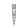 Fancy Wedding Ring in 14k White Gold with Round Natural Diamond at Gabriel & Co.