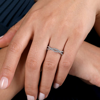 14K White Gold Diamond Anniversary Band