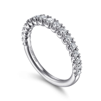 14K White Gold Diamond Anniversary Band