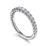 Straight Wedding Ring in 14k White Gold with Round Natural Diamond at Gabriel & Co.