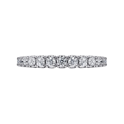 14K White Gold Diamond Anniversary Band