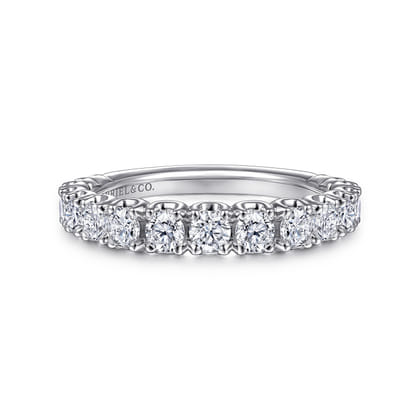 14K White Gold Diamond Anniversary Band