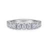 Straight Wedding Ring in 14k White Gold with Round Natural Diamond at Gabriel & Co.