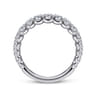 Straight Wedding Ring in 14k White Gold with Round Natural Diamond at Gabriel & Co.