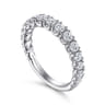 Straight Wedding Ring in 14k White Gold with Round Natural Diamond at Gabriel & Co.