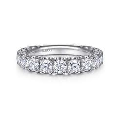 14K White Gold Diamond Anniversary Band