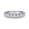 Straight Wedding Ring in 14k White Gold with Round Natural Diamond at Gabriel & Co.