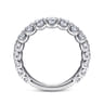 Straight Wedding Ring in 14k White Gold with Round Natural Diamond at Gabriel & Co.