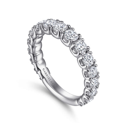 14K White Gold Diamond Anniversary Band