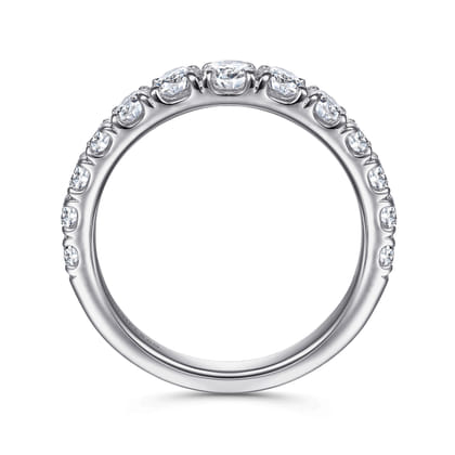 14K White Gold Diamond Anniversary Band