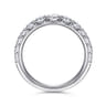 Straight Wedding Ring in 14k White Gold with Round Natural Diamond at Gabriel & Co.