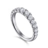 Straight Wedding Ring in 14k White Gold with Round Natural Diamond at Gabriel & Co.