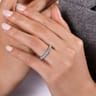 Straight Wedding Ring in 14k White Gold with Round Natural Diamond at Gabriel & Co.