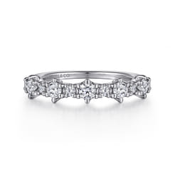 14K White Gold Diamond Anniversary Band