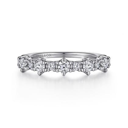 14K White Gold Diamond Anniversary Band