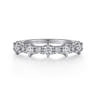Straight Wedding Ring in 14k White Gold with Round Natural Diamond at Gabriel & Co.