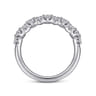 Straight Wedding Ring in 14k White Gold with Round Natural Diamond at Gabriel & Co.