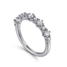 Straight Wedding Ring in 14k White Gold with Round Natural Diamond at Gabriel & Co.
