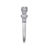 Straight Wedding Ring in 14k White Gold with Round Natural Diamond at Gabriel & Co.