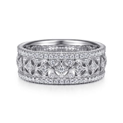 14K White Gold Diamond Anniversary Band