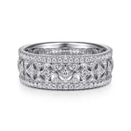 14K White Gold Diamond Anniversary Band